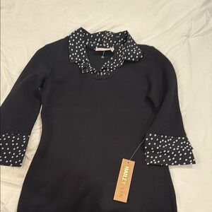 Black Polka Dot Midi Dress